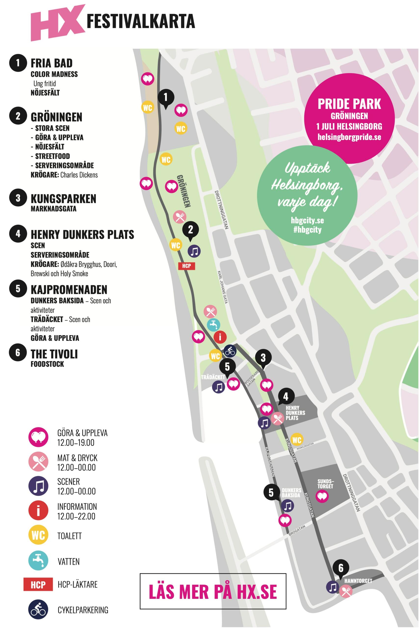 Karta över festivalsområdet